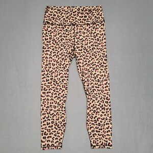 Fabletics PowerHold Leopard Print High Waisted Leggings Size L
